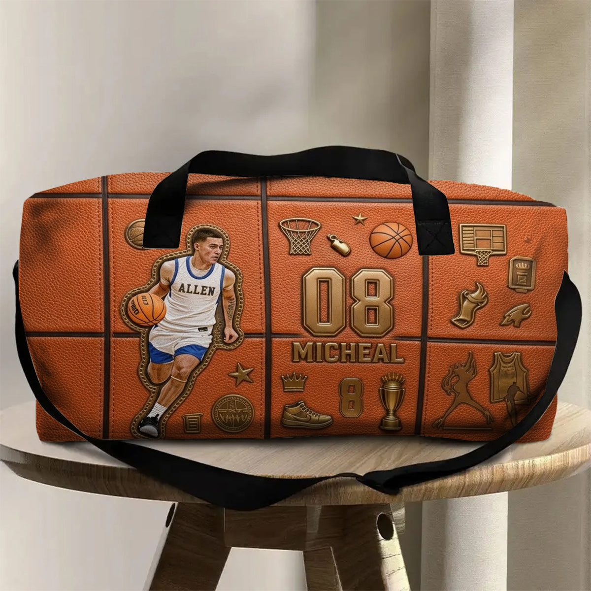Basketballspieler - Personalisierte Basketball-Duffle-Tasche