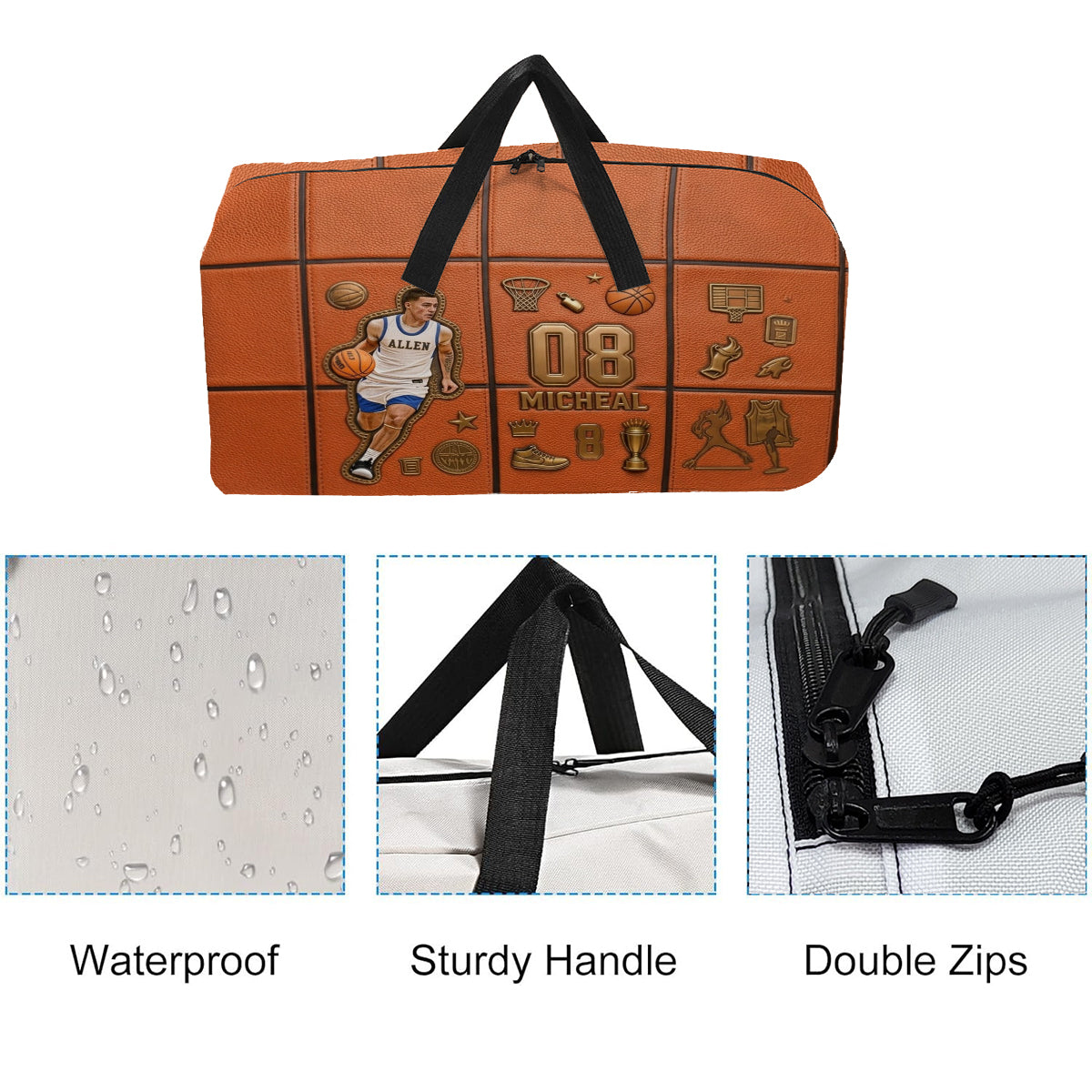 Basketballspieler - Personalisierte Basketball-Duffle-Tasche