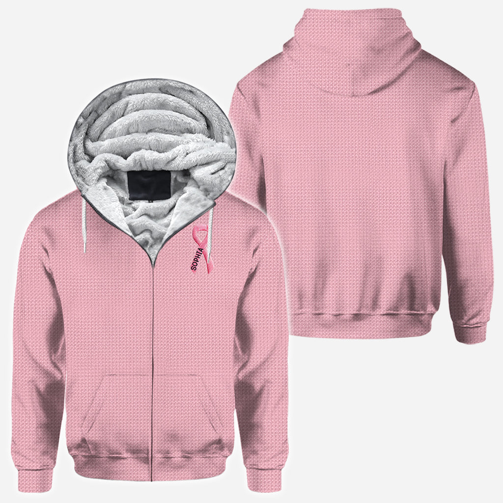 Ruban rose - T-shirt personnalisé intégral de sensibilisation au cancer du sein