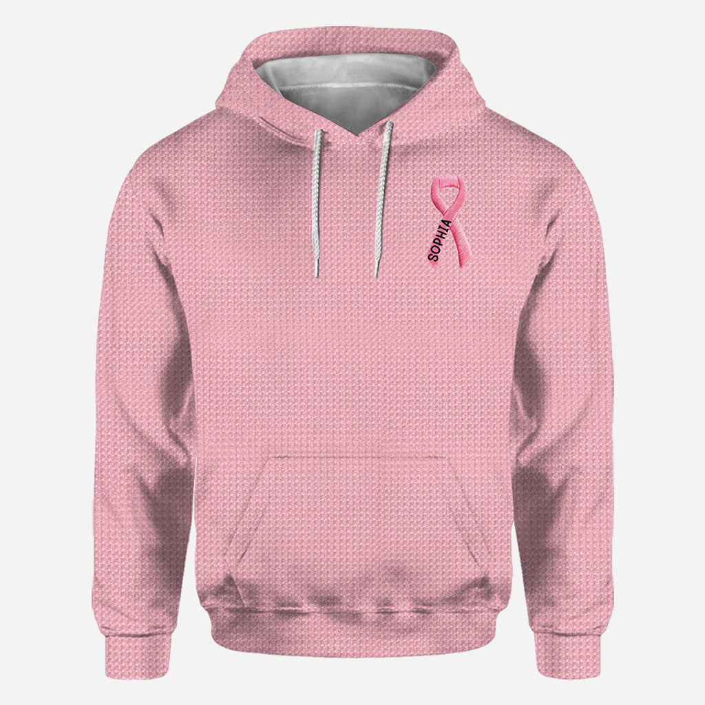 Ruban rose - T-shirt personnalisé intégral de sensibilisation au cancer du sein