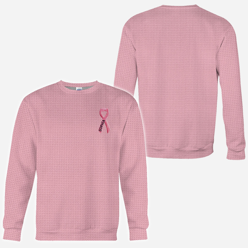 Ruban rose - T-shirt personnalisé intégral de sensibilisation au cancer du sein
