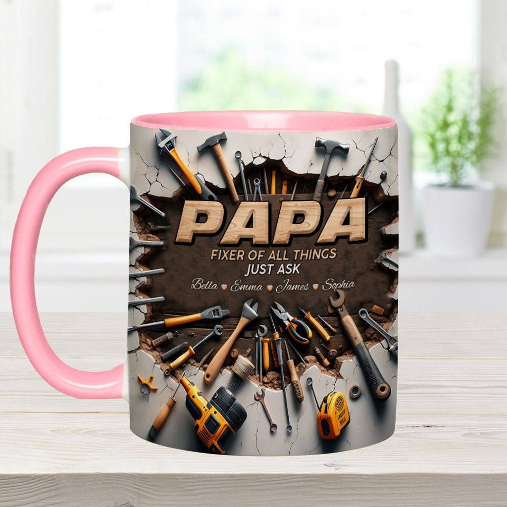 Best Dad/ PaPa Ever - Personalized Father Accent Mug