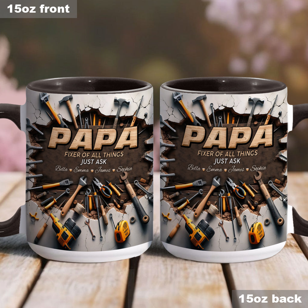 Best Dad/ PaPa Ever - Personalized Father Accent Mug