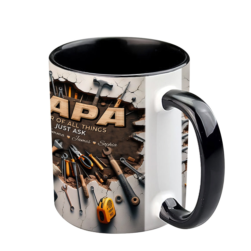 Best Dad/ PaPa Ever - Personalized Father Accent Mug