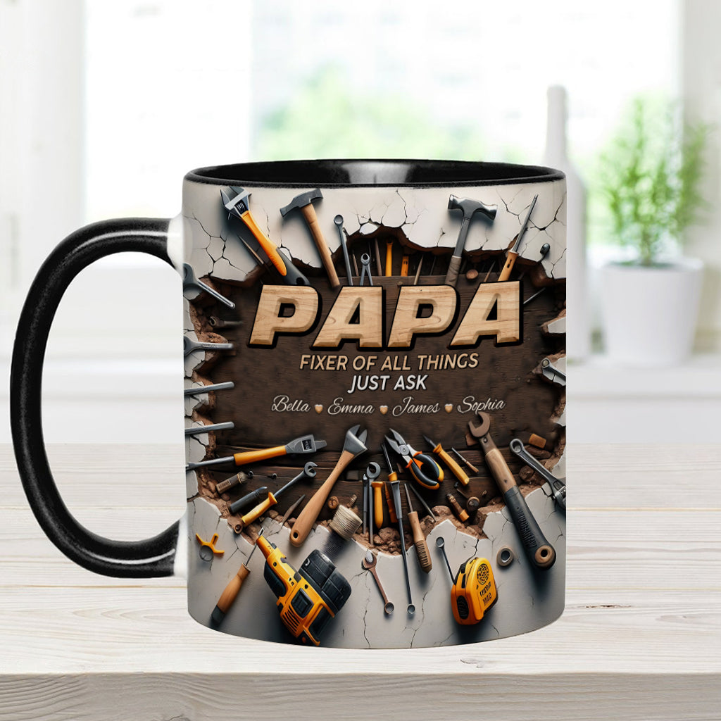 Best Dad/ PaPa Ever - Personalized Father Accent Mug