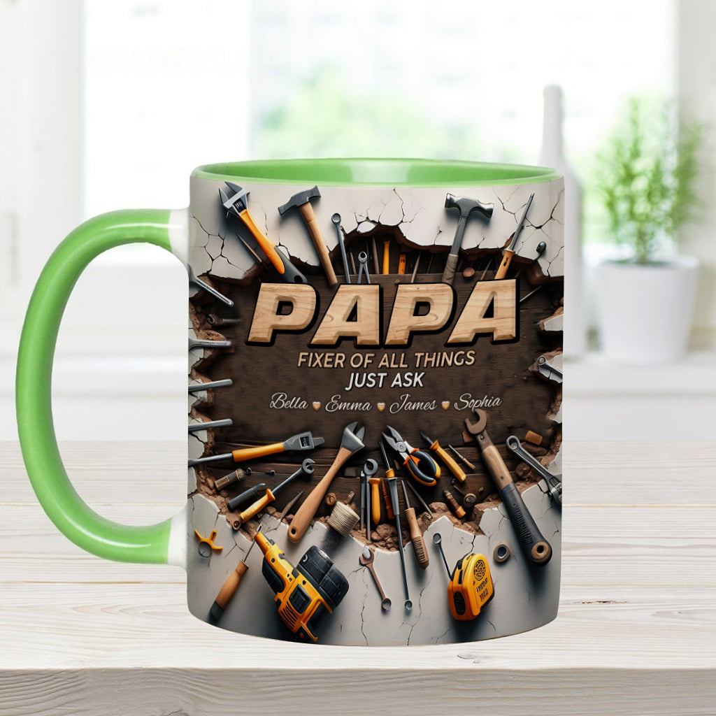 Best Dad/ PaPa Ever - Personalized Father Accent Mug