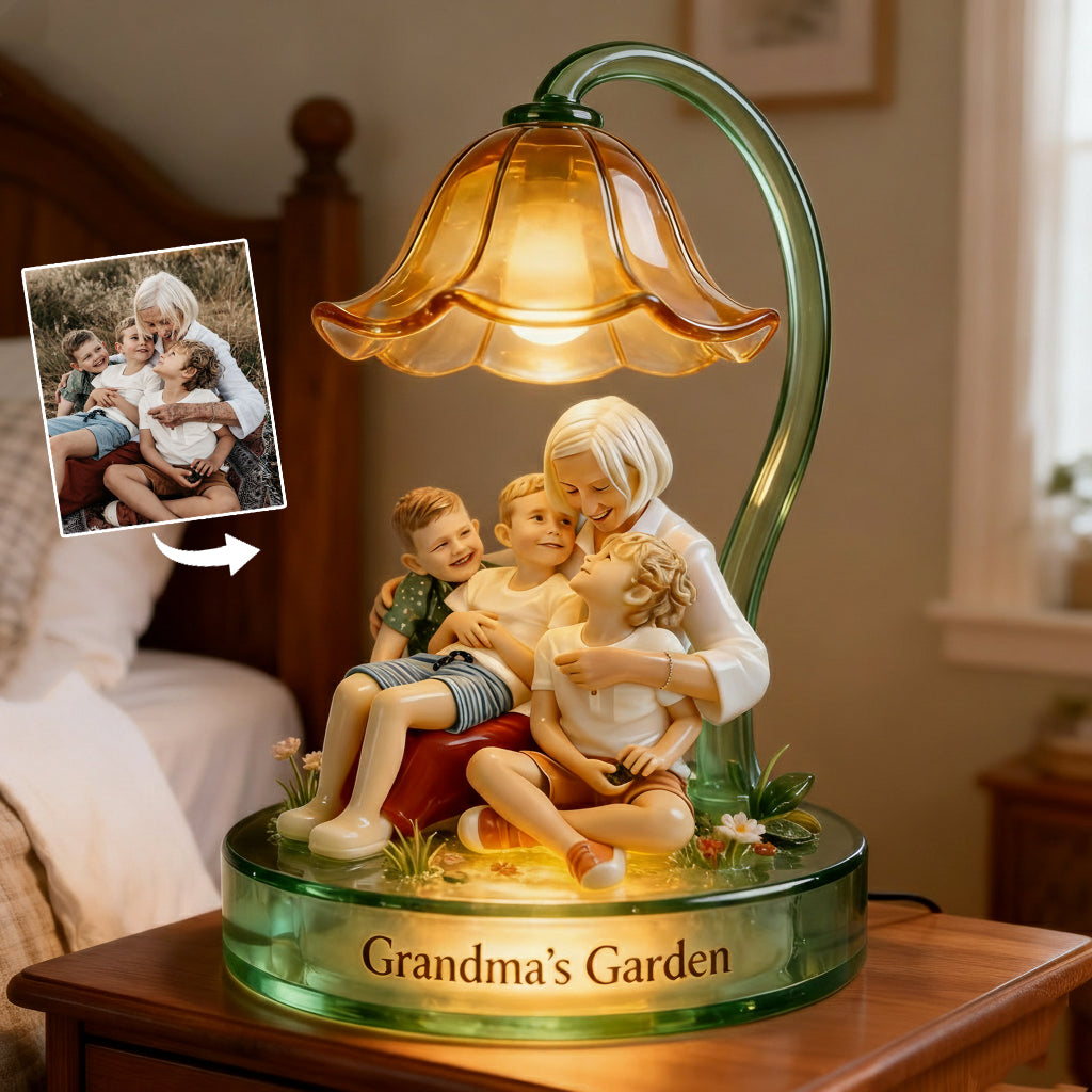 Cadeau idéal pour grand-mère - Veilleuse LED acrylique personnalisée « Grand-mère »