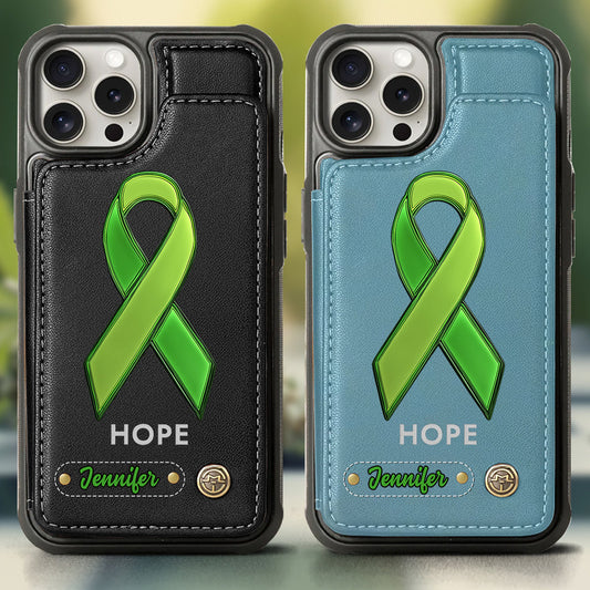 Hoffnung – Personalisierte Handyhülle mit Brieftaschenfunktion zur Sensibilisierung für psychische Gesundheit