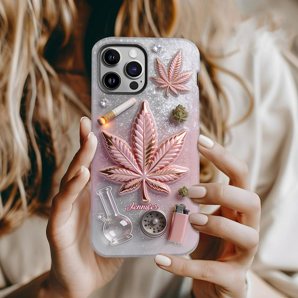 Magic Leaf – Personalisierte Handyhülle mit Cannabis-Vollbilddruck