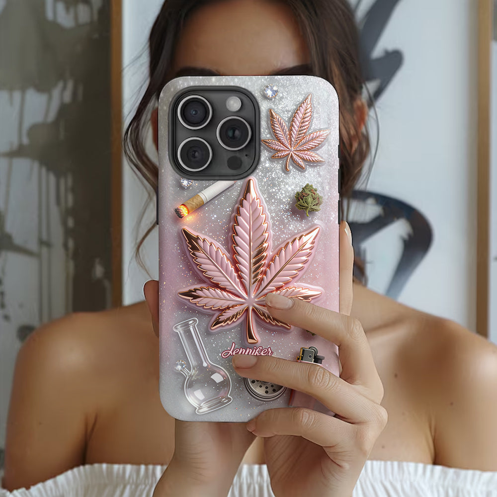 Magic Leaf – Personalisierte Handyhülle mit Cannabis-Vollbilddruck
