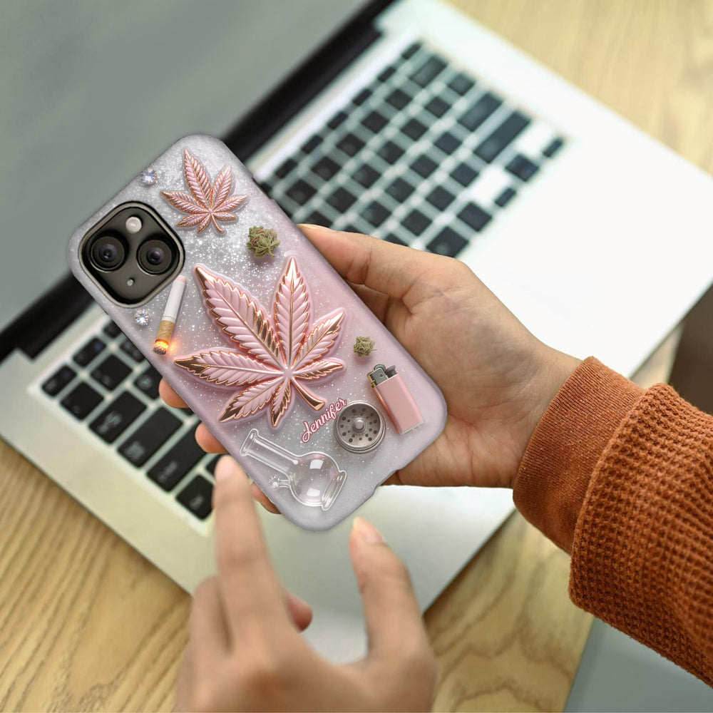 Magic Leaf – Personalisierte Handyhülle mit Cannabis-Vollbilddruck
