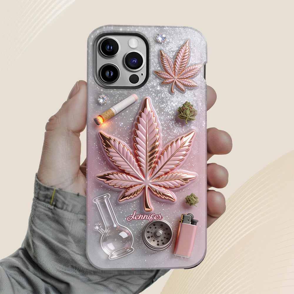 Magic Leaf – Personalisierte Handyhülle mit Cannabis-Vollbilddruck