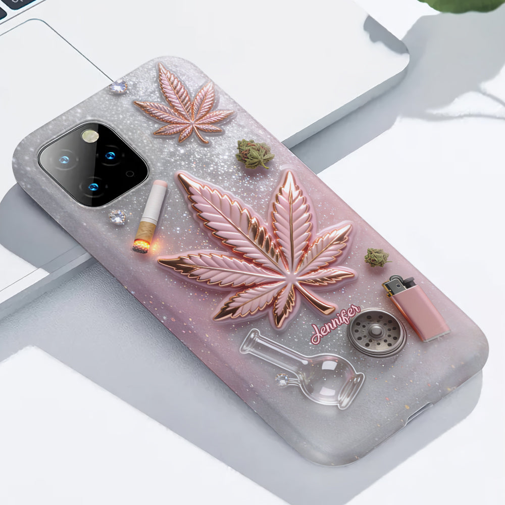 Magic Leaf – Personalisierte Handyhülle mit Cannabis-Vollbilddruck