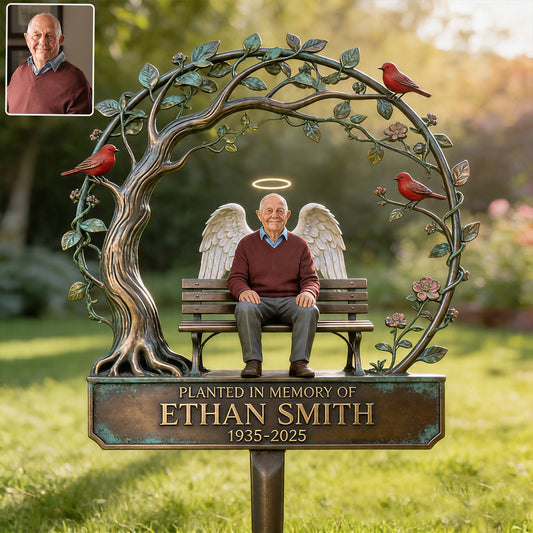 In Erinnerung - Personalisierte Gedenk-Acryl-Gartenstele/ Acryl-Schild