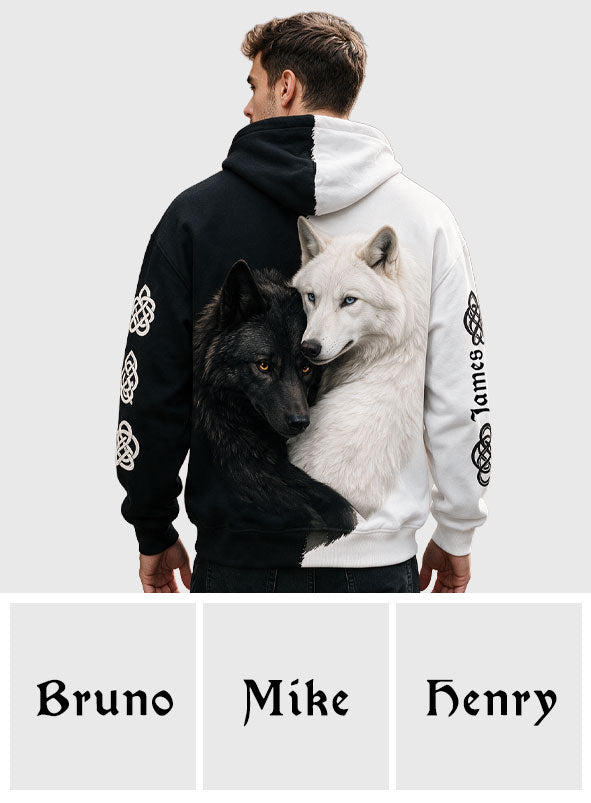 Black & White Wolf - Personalized Wolf All Over Shirt