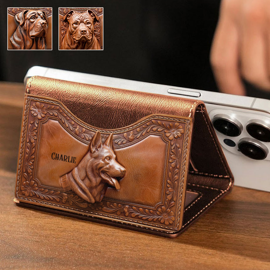 Starker Hund – Personalisierte Magsafe-Geldbörse für Hunde