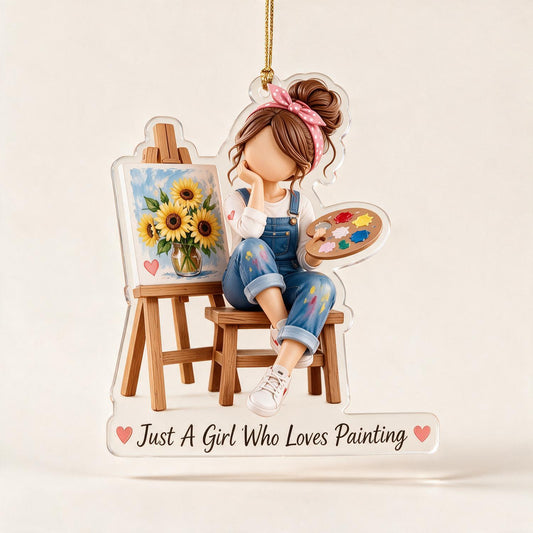 Personalisierte Weihnachtsornament für Mädchen, Geschenk für kleine Künstlerinnen