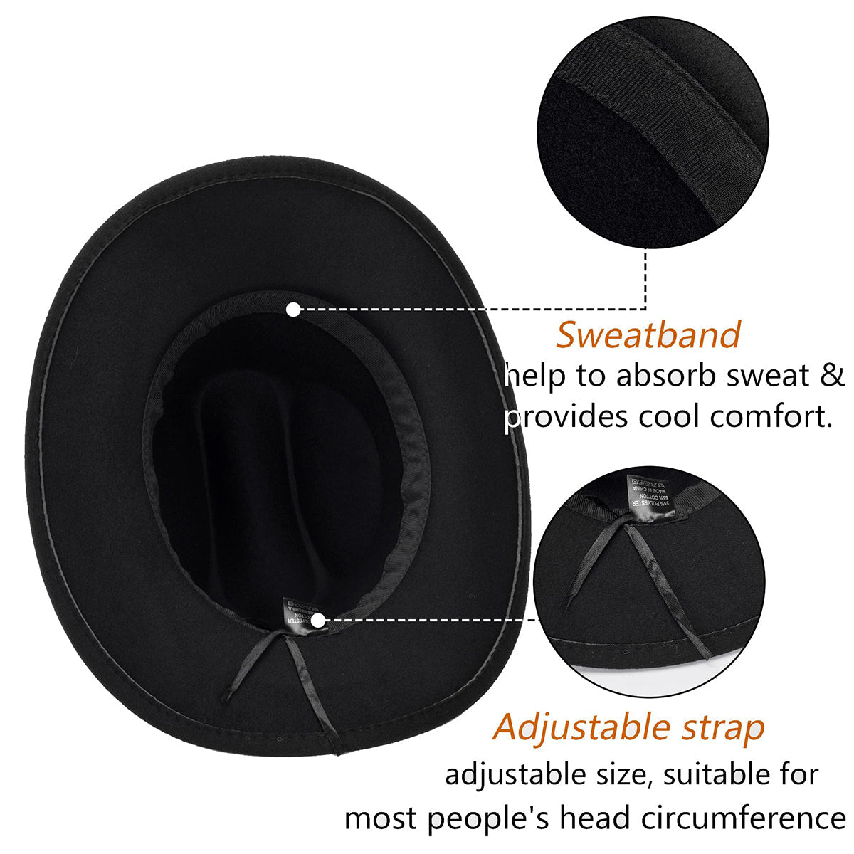 Cowgirl Stay Wild - Personalisierter Cowgirl Cowboyhut mit breiter Krempe