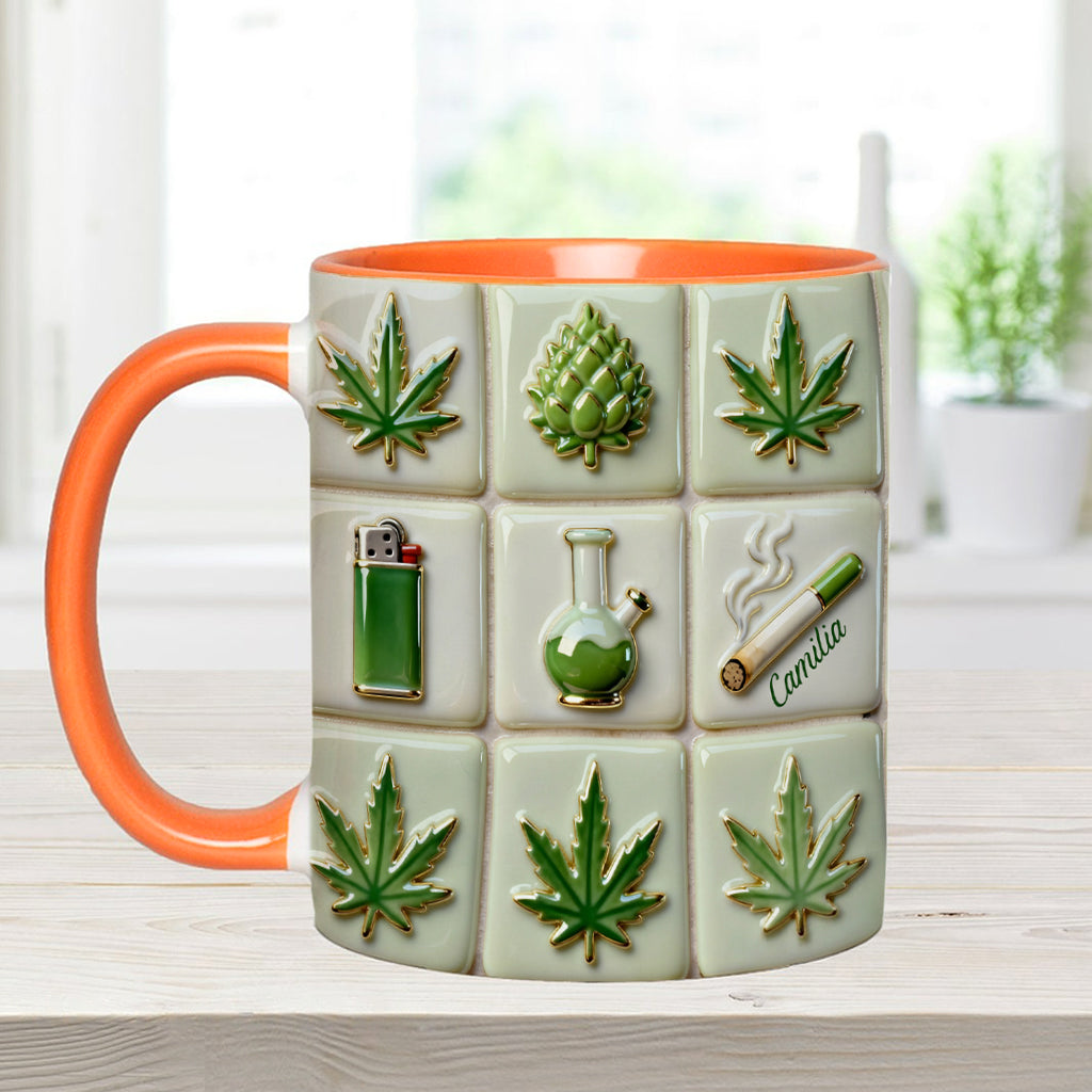 Green Magic Leaf – Personalisierter Becher mit Cannabis-Akzent