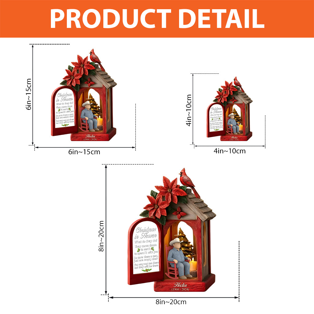 Christmas In Heaven - Personalized Memorial Custom Shaped Acrylic Plaque