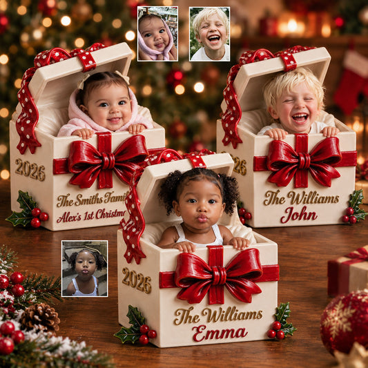 Weihnachtsdekoration - Personalisierte 3D-Plakette für Kinder