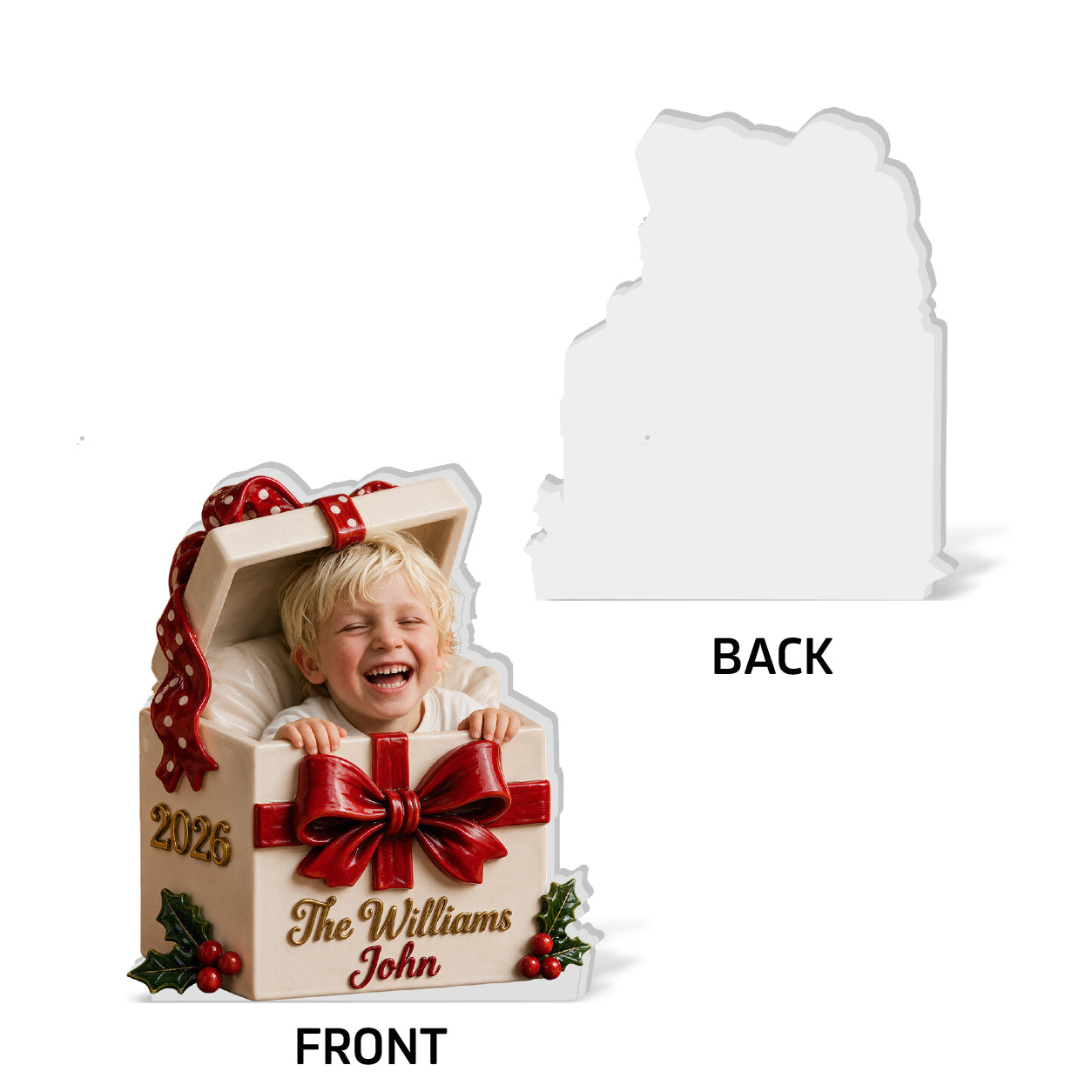 Christmas Decor - Personalized Kid 3D Plaque