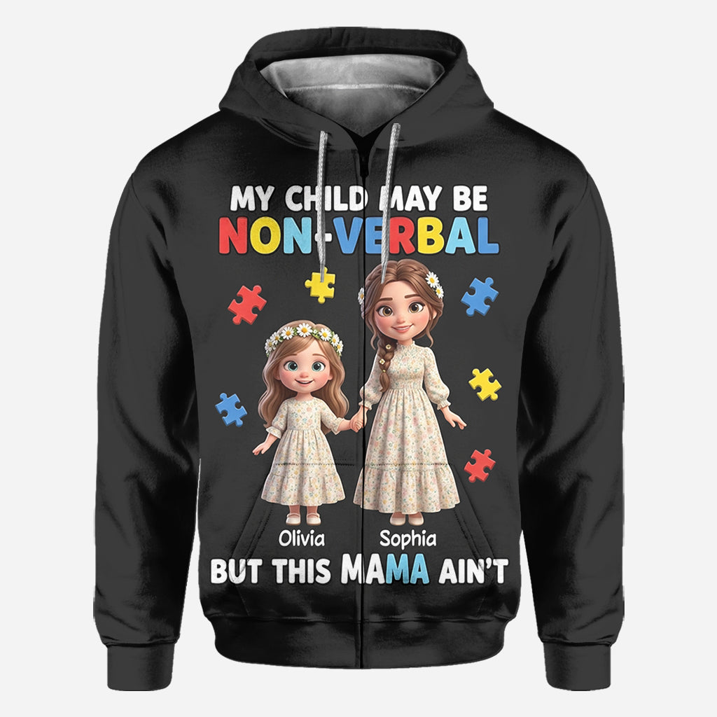 Stolze Autismus-Mama – Personalisiertes T-Shirt zur Sensibilisierung für Autismus