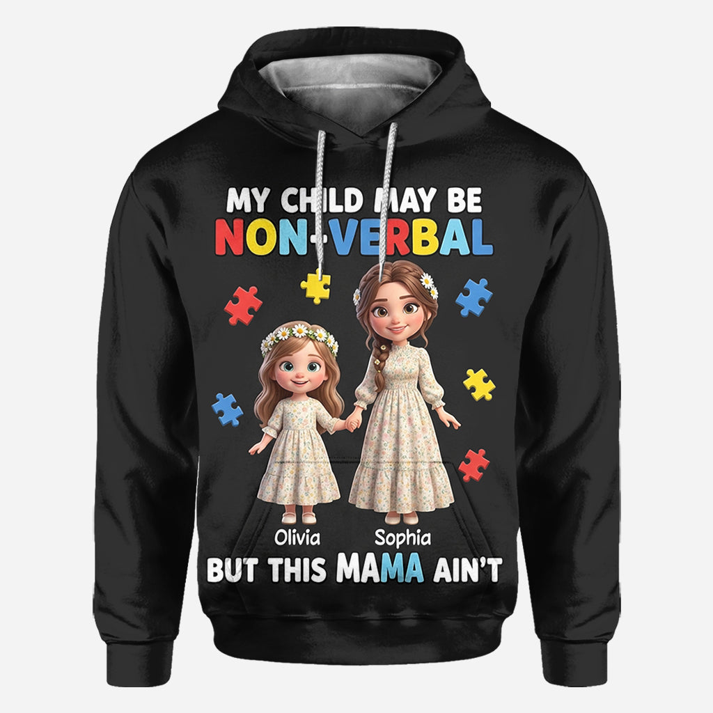 Stolze Autismus-Mama – Personalisiertes T-Shirt zur Sensibilisierung für Autismus