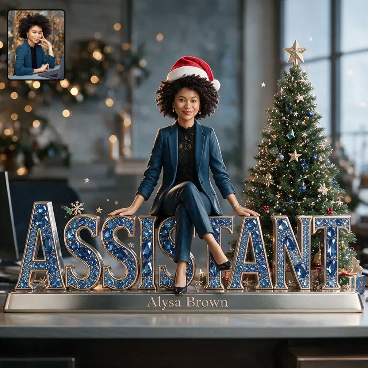 Christmas Gift For Co-worker - Personalized Colleague 3D Plaque