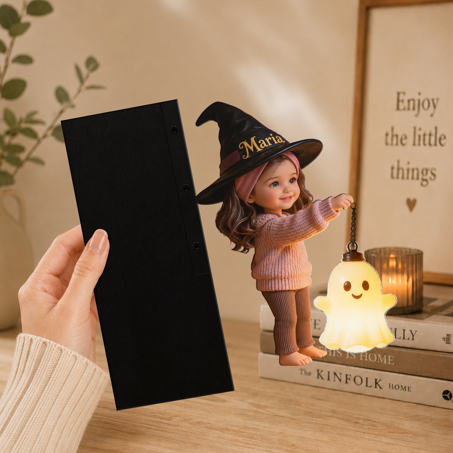 Spooky Season Kid - Personalized Kid Bookshelf Lamp