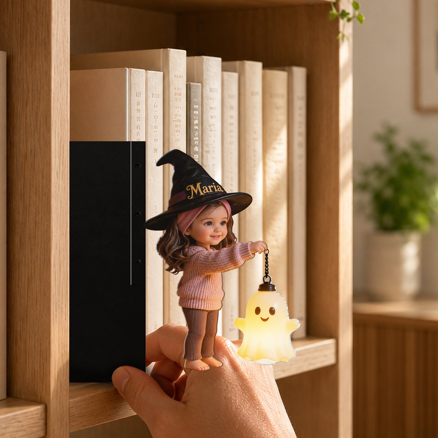 Spooky Season Kid - Personalized Kid Bookshelf Lamp