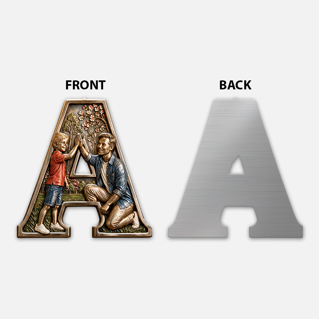 Dad Mom I Love You - Personalized Family 3D Printed Cut Metal Sign