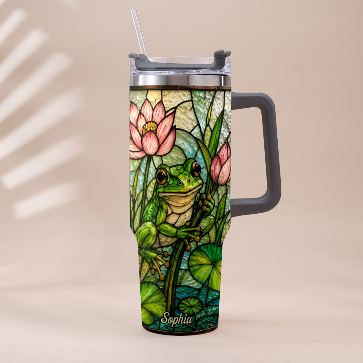 Niedlicher Frosch - Personalisierbarer Frosch-Becher mit Griff