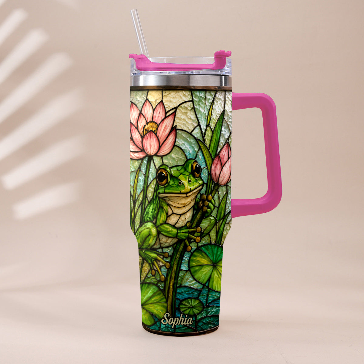 Niedlicher Frosch - Personalisierbarer Frosch-Becher mit Griff