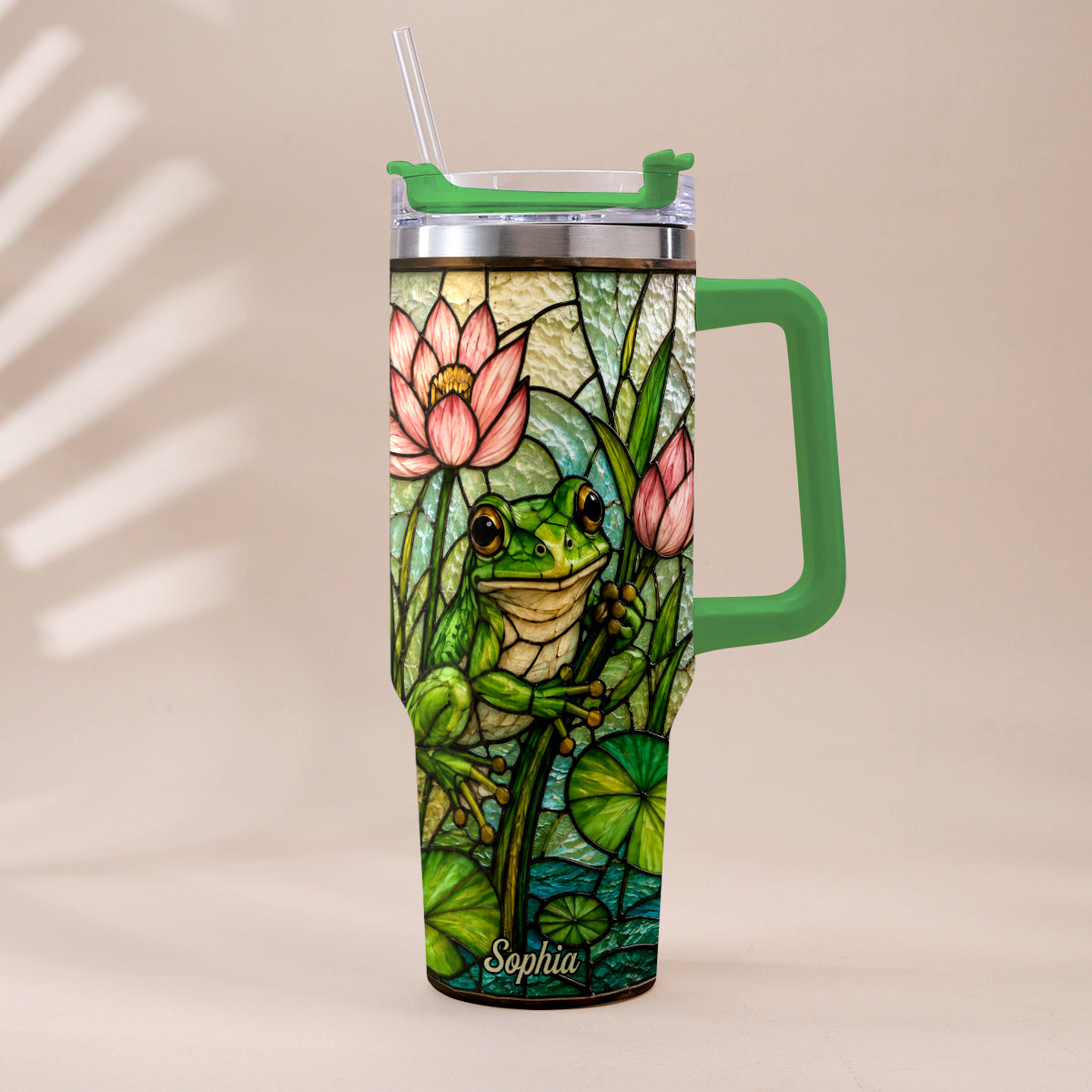 Niedlicher Frosch - Personalisierbarer Frosch-Becher mit Griff