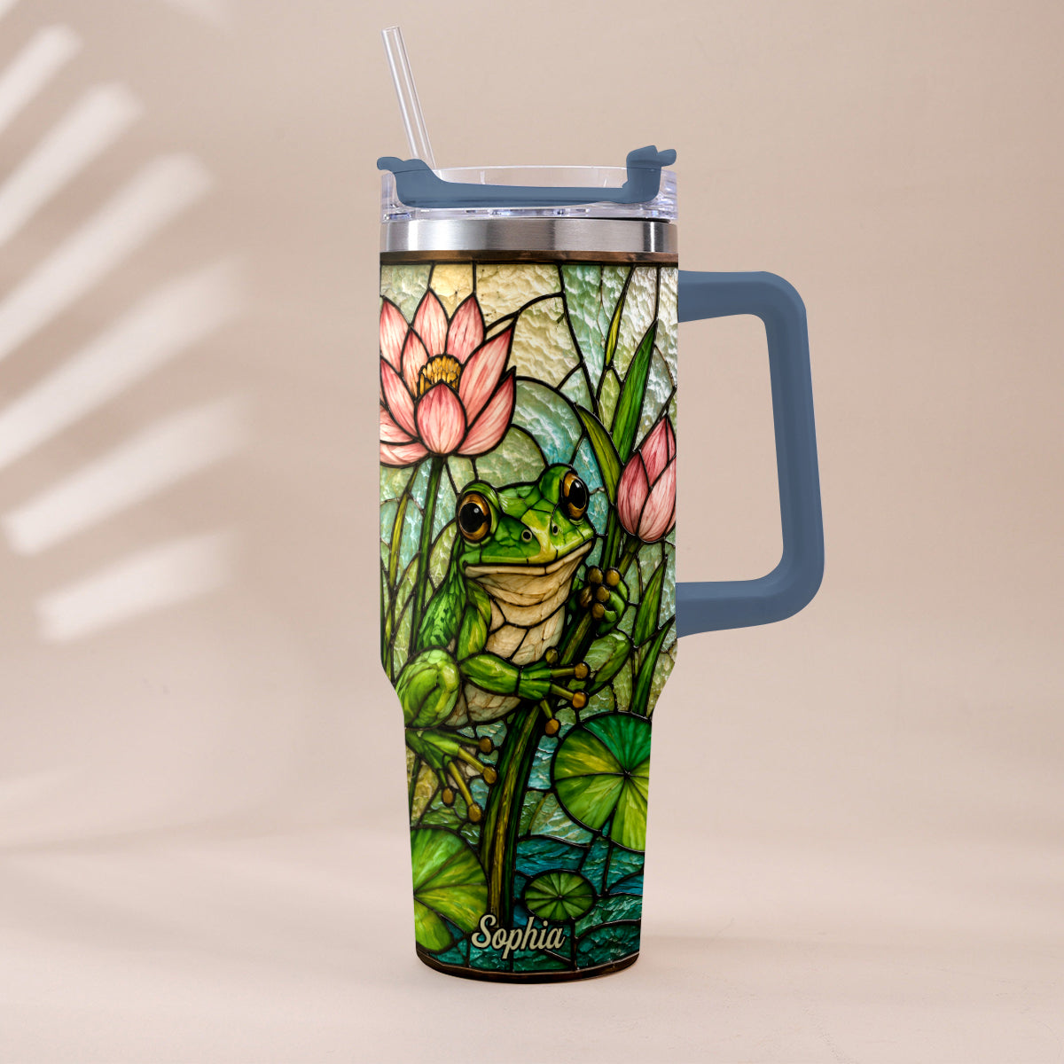Niedlicher Frosch - Personalisierbarer Frosch-Becher mit Griff