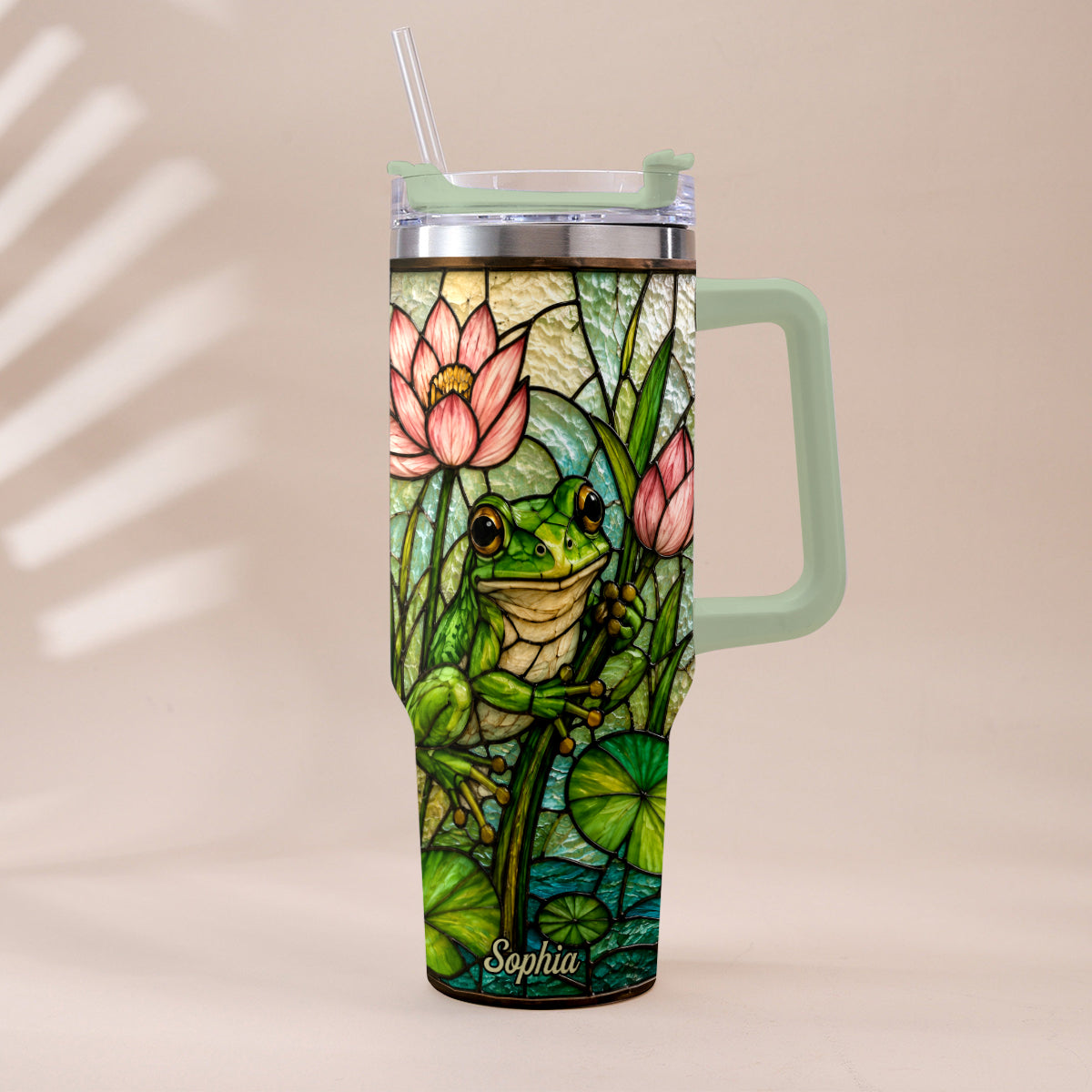 Niedlicher Frosch - Personalisierbarer Frosch-Becher mit Griff