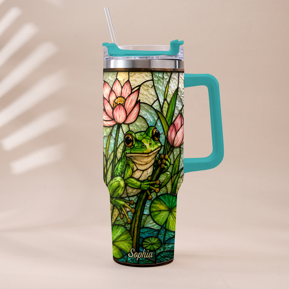 Niedlicher Frosch - Personalisierbarer Frosch-Becher mit Griff
