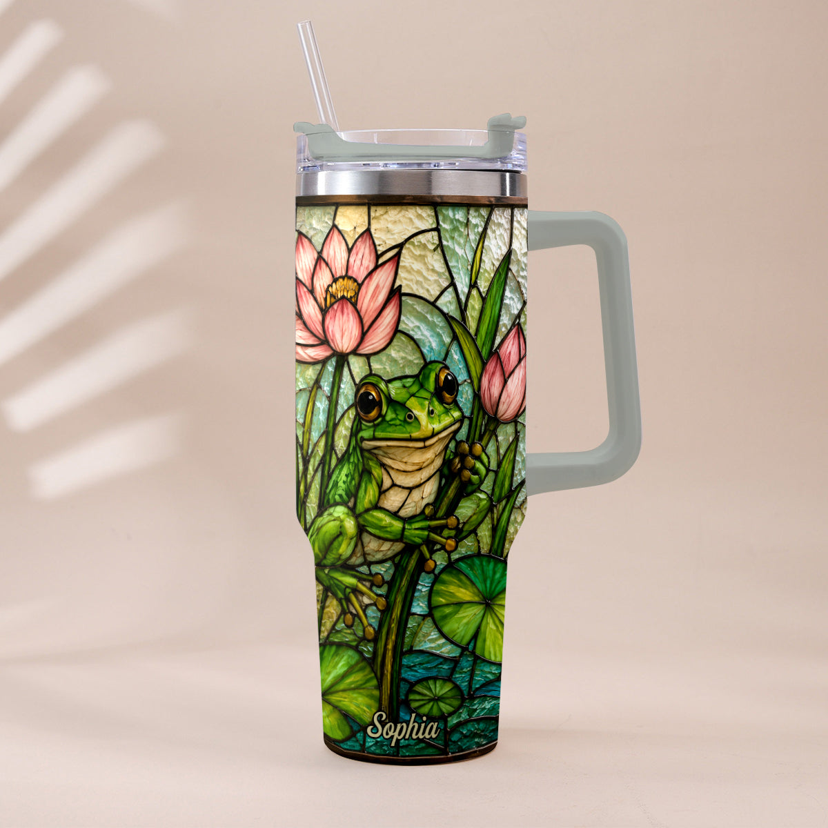 Niedlicher Frosch - Personalisierbarer Frosch-Becher mit Griff