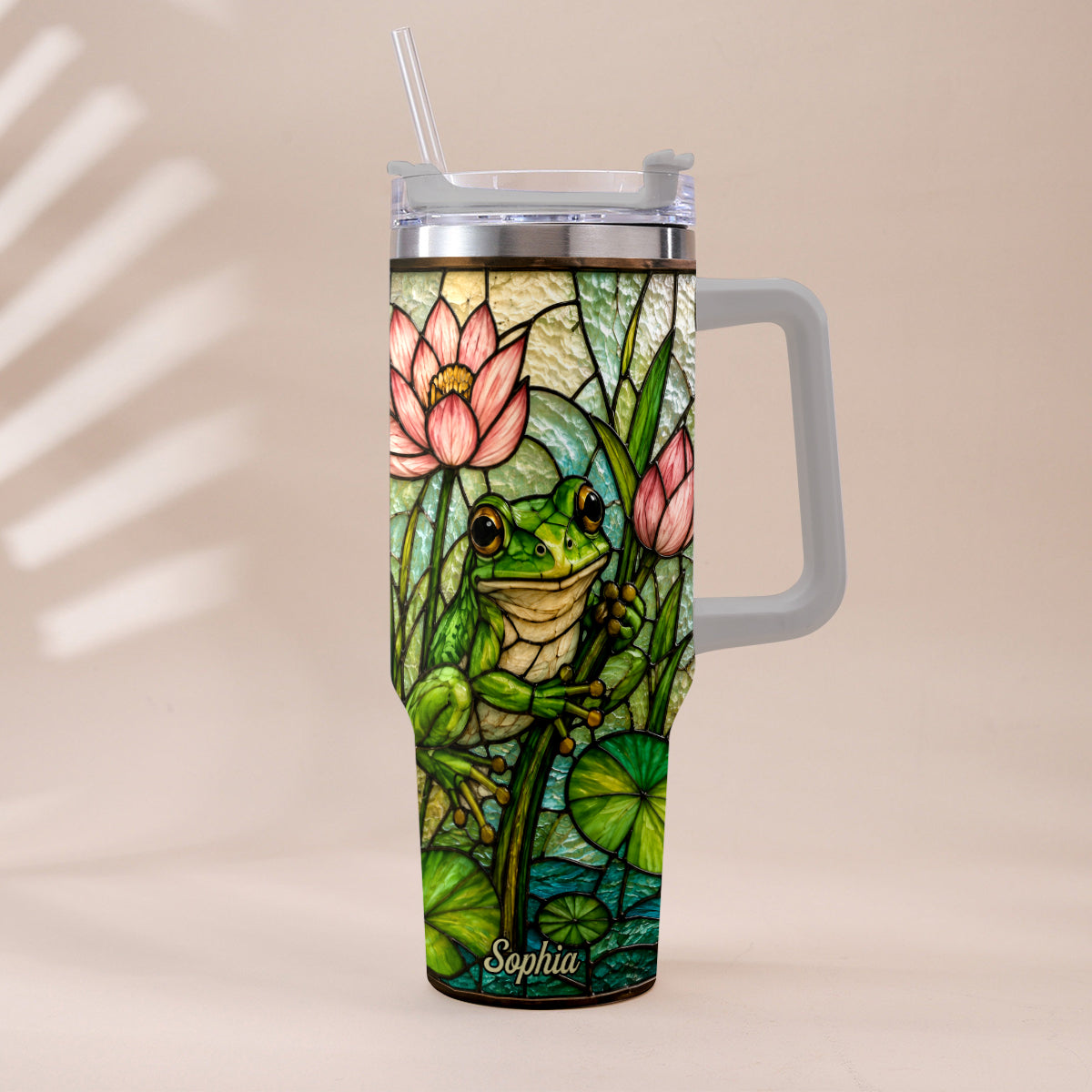 Niedlicher Frosch - Personalisierbarer Frosch-Becher mit Griff