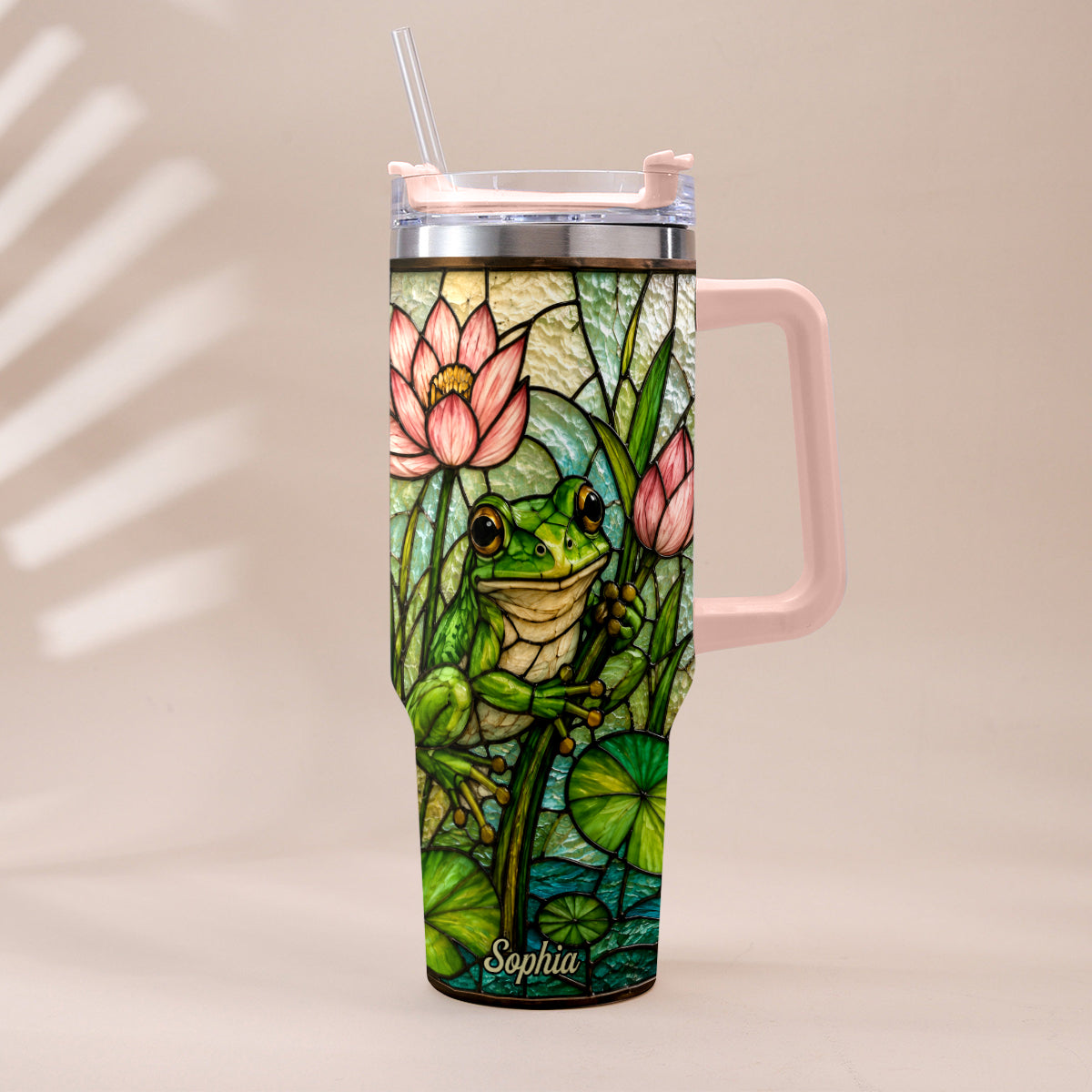 Niedlicher Frosch - Personalisierbarer Frosch-Becher mit Griff