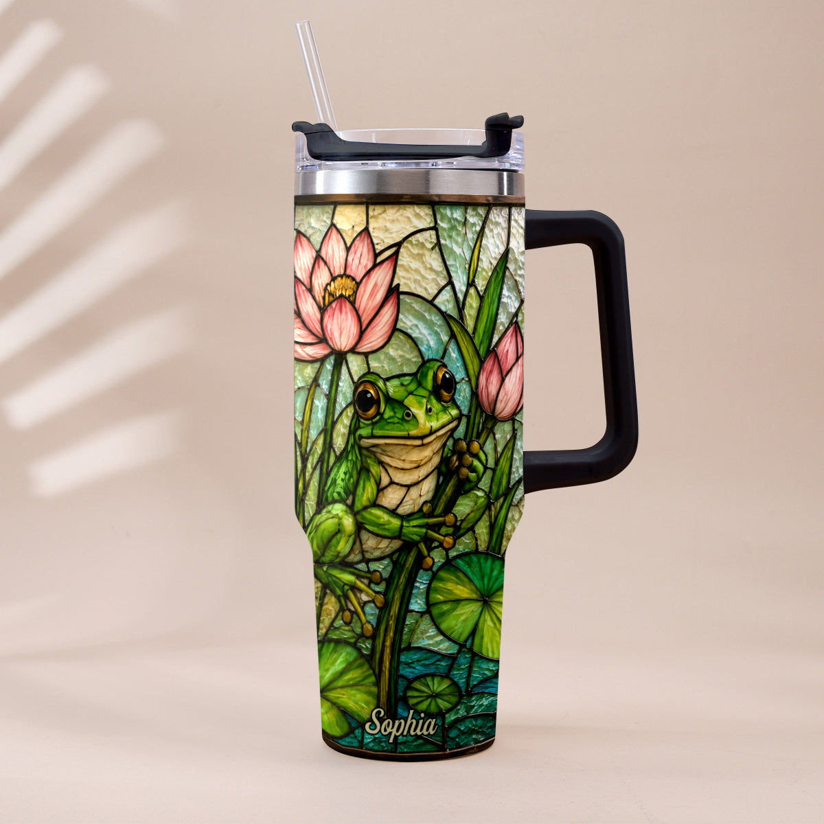 Niedlicher Frosch - Personalisierbarer Frosch-Becher mit Griff