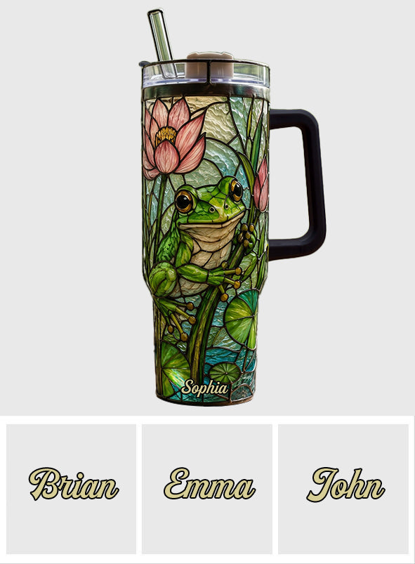 Niedlicher Frosch - Personalisierbarer Frosch-Becher mit Griff