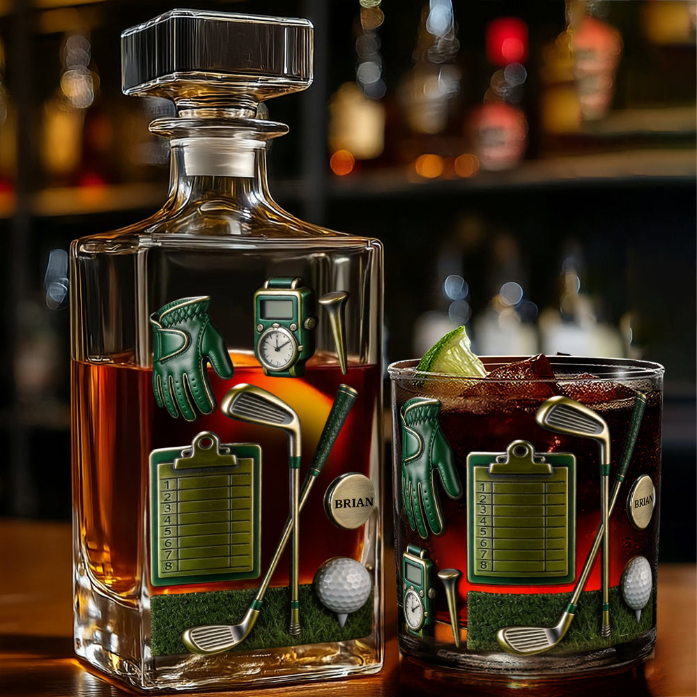 Golf is A Good Walk Spoiled - Personalized Golf Whiskey Glass