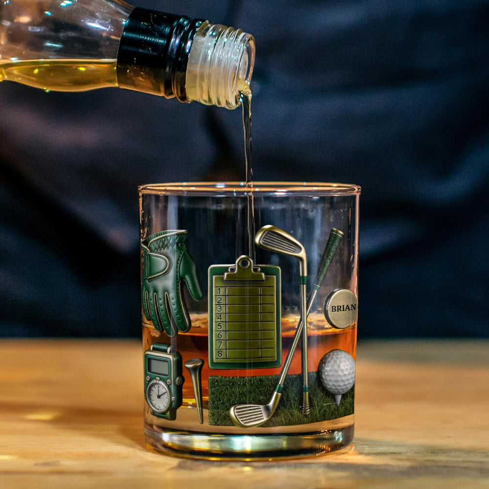 Golf is A Good Walk Spoiled - Personalisiertes Golf-Whisky-Dekanter-Set