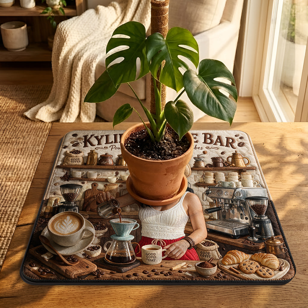 Powered By Coffee & Good Vibes - Personalisierte Kaffeetrocknungsunterlage