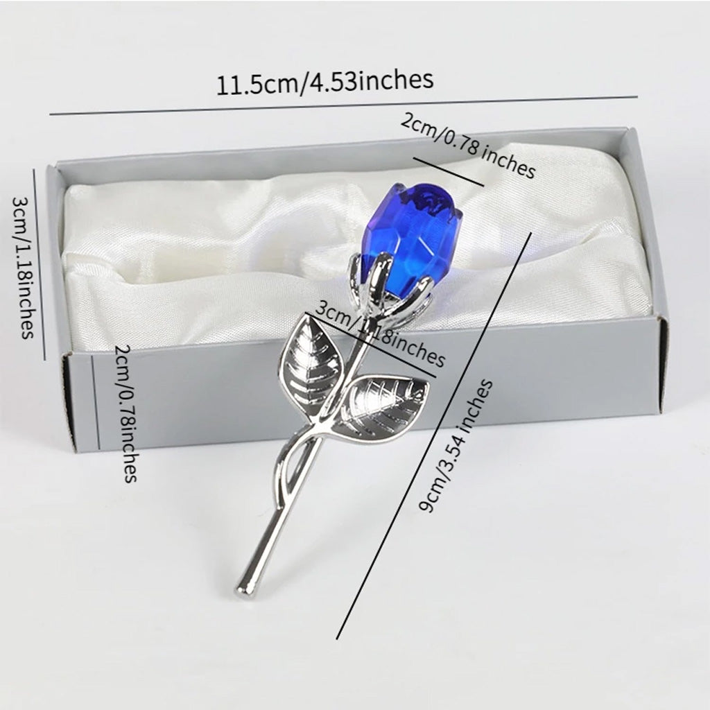 Eternal Love Metal Crystal Rose