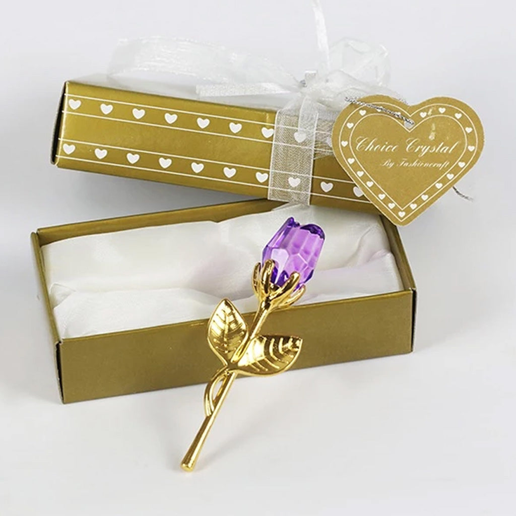 Eternal Love Metal Crystal Rose