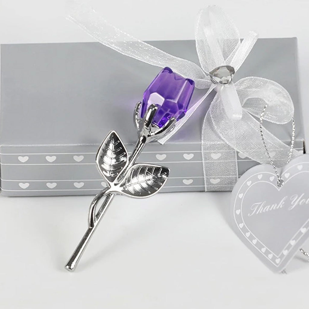 Eternal Love Metal Crystal Rose