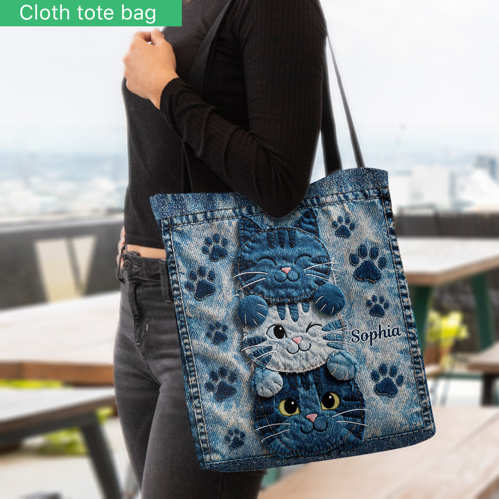 Liebe Katzen - Personalisierte Katzen-Tote-Tasche